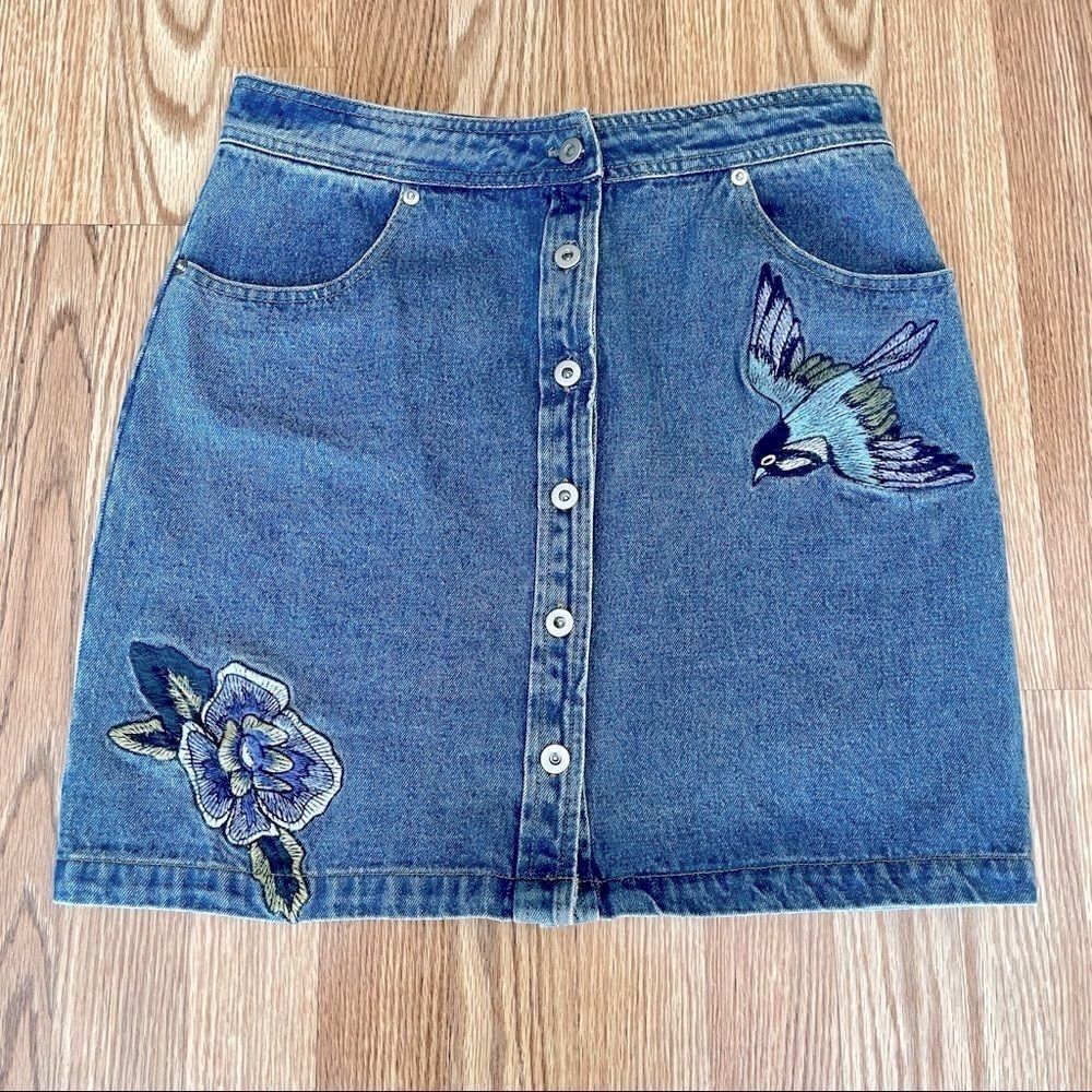 ð
ºEMBROIDERED Denim Mini Skirt - Picture 13 of 13